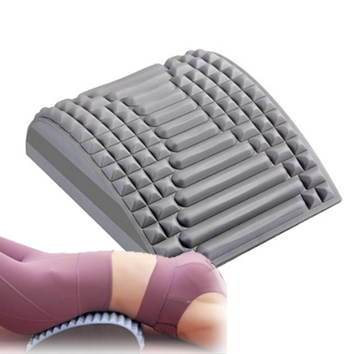 Back Stretcher Back Cracker Back Cracking Device Spine Deck Back Board Lumbar Stretcher for Lower Back Pain Relief
